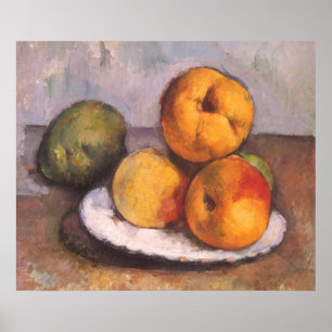 Pôster Marmelo, maçãs e peras por Paul Cezanne