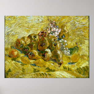 Poster Marmelos, limões, peras e uvas de Vincent van Gog