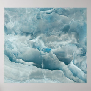 Poster Mármore azul de onyx, textura de abstrato.
