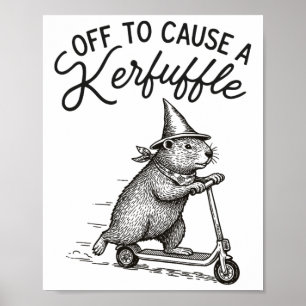 Poster Marmota em Scooter Saúde Mental Prestes a Causar u
