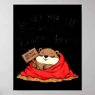 Poster Marmota Engraçada Me Acorde Quando o Inverno Termi