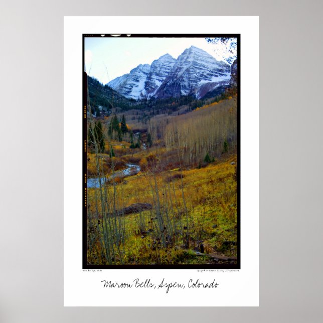 Poster Maroon Bells, Aspen, Colorado (Frente)