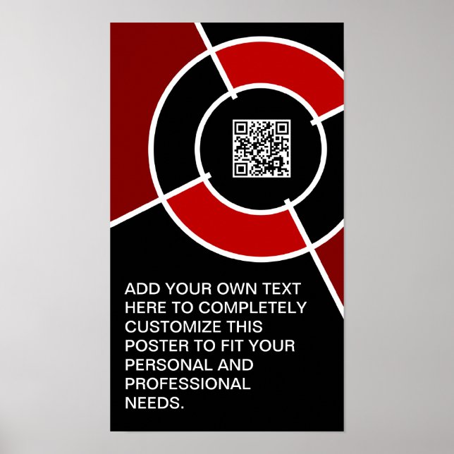 Poster maroon bulseye código QR (Frente)