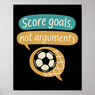 Poster Marque Gols Não Discussões Fãs de Futebol Gráfico