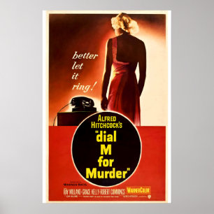 Poster Marque M para Assassinato Cartaz de Filme 1954 IMP