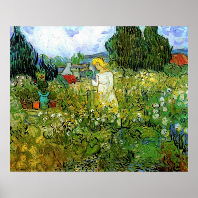 Poster Marquerite Gachet no Jardim, Vincent van Gogh (Frente)