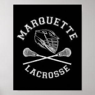 Poster Marquette Lacrosse Vintage - Lâx retrô desapontado