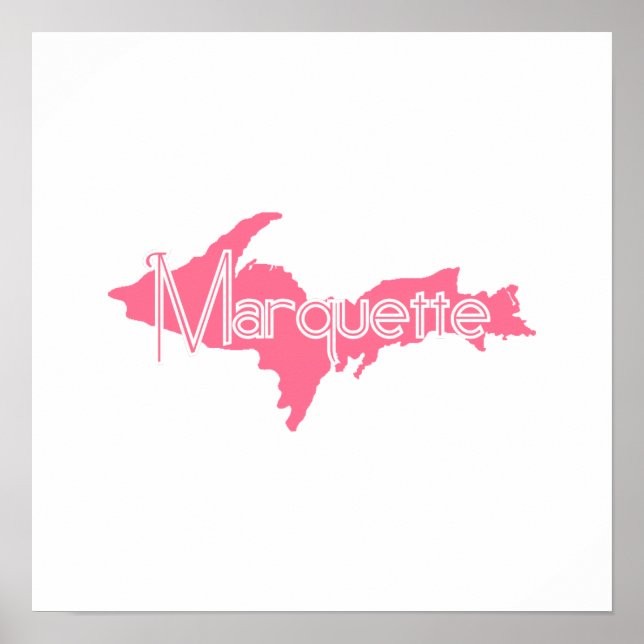 Pôster Marquette, Península Superior de Michigan (Frente)