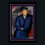 Pôster "Marquis d'Afflito" Art Deco Retrato de Lempicka<br><div class="desc">Retrato do Marquês de Afflito (Escadaria),  1926 Tamara de Lempicka 13 x 19</div>