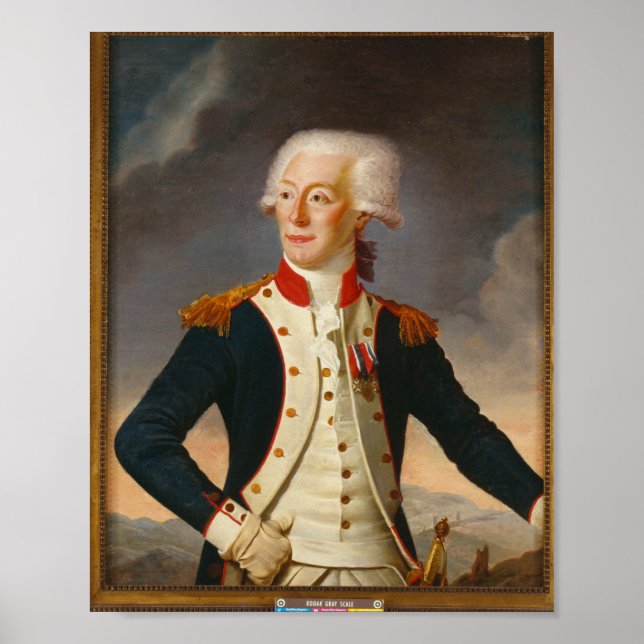 Poster Marquis De Lafayette Portrait (Frente)