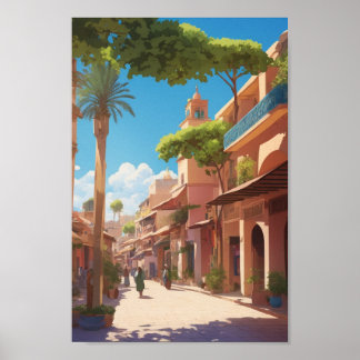 Poster marrakech ai pintura muro