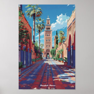 Poster Marrakesh Viagem no Marrocos