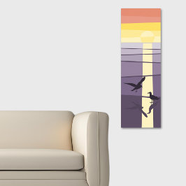 Poster Marrãs roxas de laranja na arte de vetor de costa