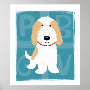 Pôster Marrom e Branco PBGV