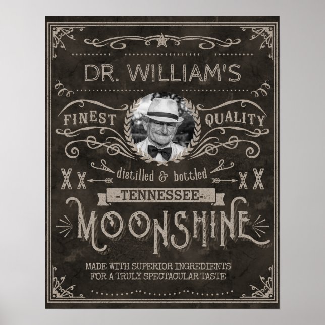 Poster Marrom Personalizado para Medicina de Monshine Vin (Frente)