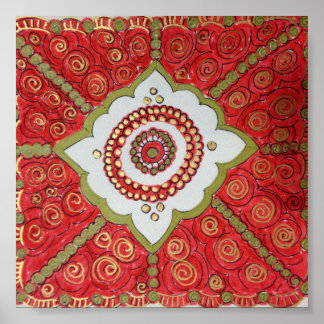 Pôster Marroquino inspirou Henna Art