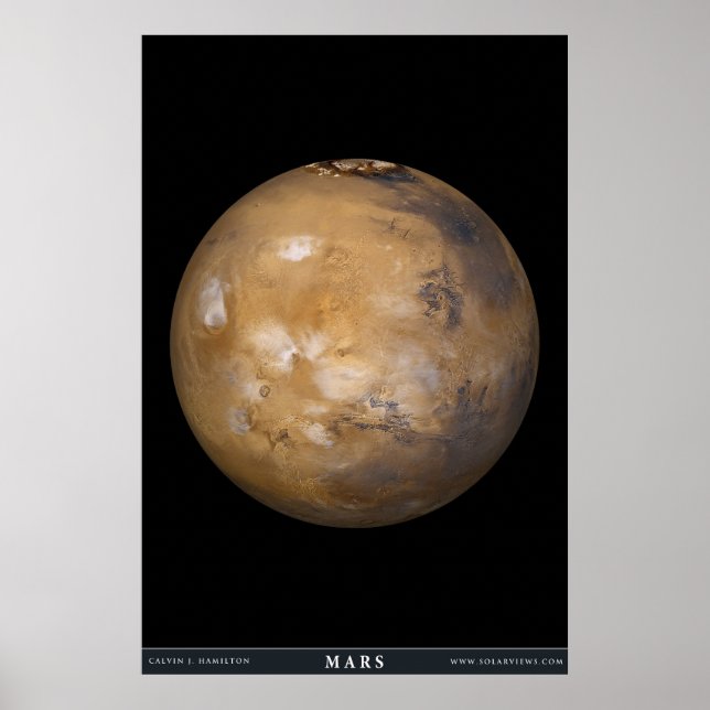 Pôster Mars com Cobrir de Nuvem (Frente)