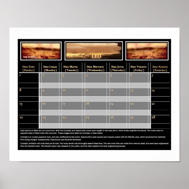 Poster Mar's Dust Storm (Frente)