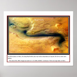 Poster Mars, o maior lago conhecido