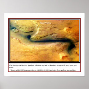 Poster Mars, o maior lago conhecido