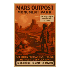 Pôster Mars Outpost Monument Park - Poster
