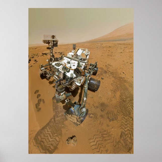 Poster Mars Rover Curiosity no Rocknest (Frente)