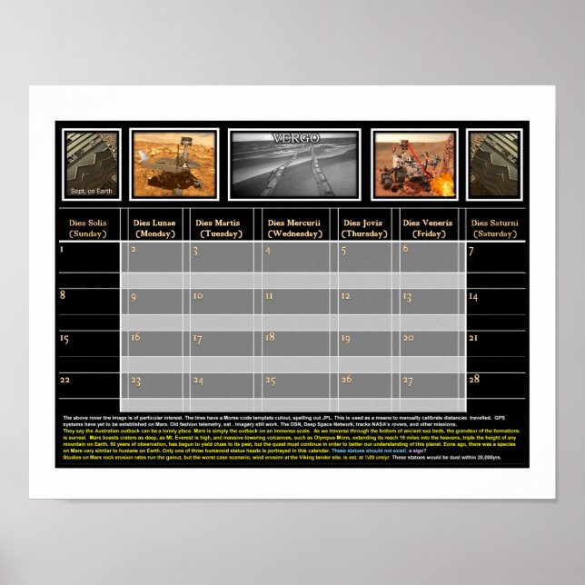 Poster Mars Rover & Morse Code (Frente)