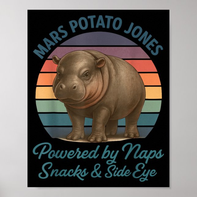 Poster Mars Tato Jones Wered By Naps Snacks Side Eye Retr (Frente)