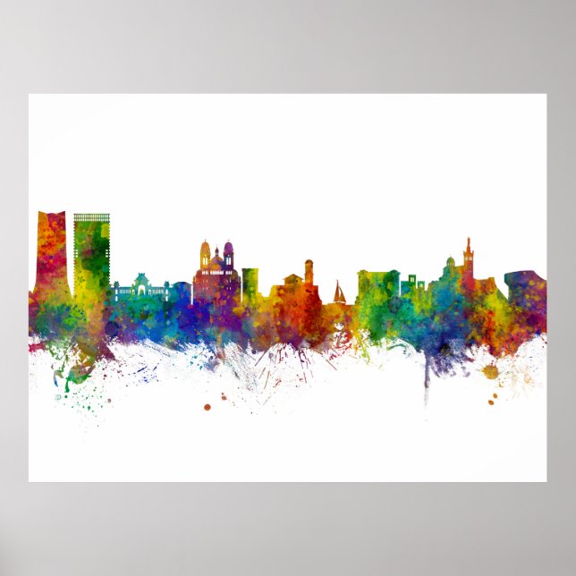 Poster Marseille France Skyline (Frente)