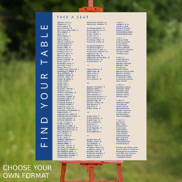 Poster Marselha Bleu 210 Guest Seating Chart