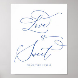 Poster Marselha Bleu Love é um doce Bar de deserto