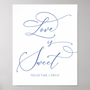 Poster Marselha Bleu Love é um doce Bar de deserto
