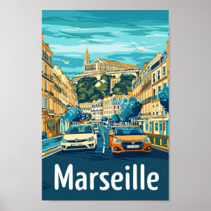 Poster Marselha França Familiar Viagem