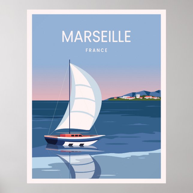 Poster Marselha França paisagem (Frente)