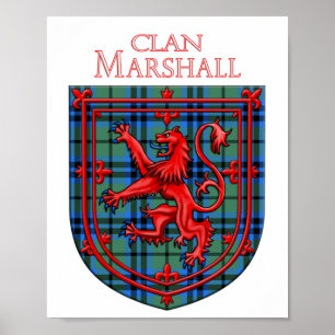 Poster Marshall Tartan Scottish Xadrez Lion Rampant