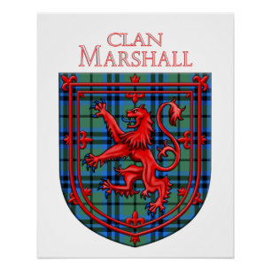 Pôster Marshall Tartan Scottish Xadrez Lion Rampant