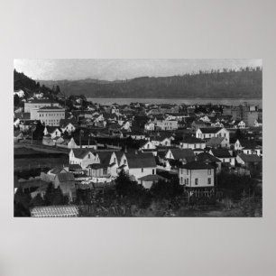 Poster Marshfield, opinião da cidade de Oregon e água