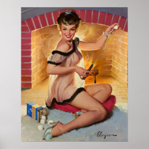 Pôster Marshmellow Party Pin Up