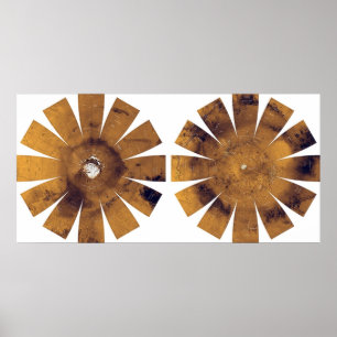 Poster Marte - mapa Hemispherical