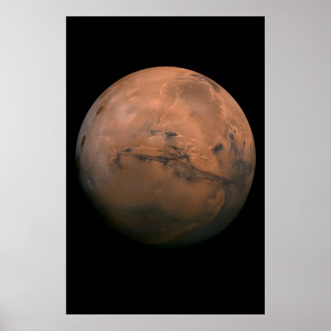 Poster Marte - Valles Marineris - NASA  Espaço  Astronomi (Frente)