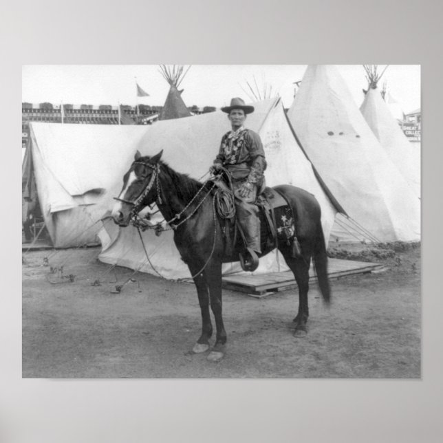 Pôster Martha Canary "Calamity Jane" em Horseback (Frente)