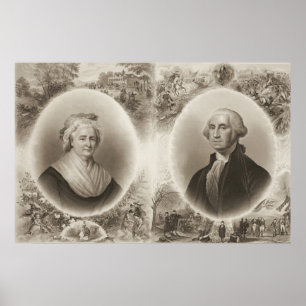 Pôster Martha e George Washington 1876
