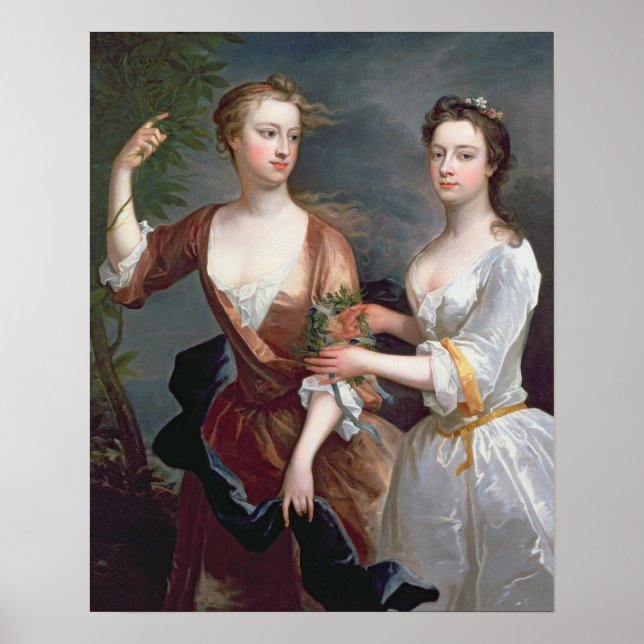 Pôster Martha e Teresa Blount, 1716 (Frente)
