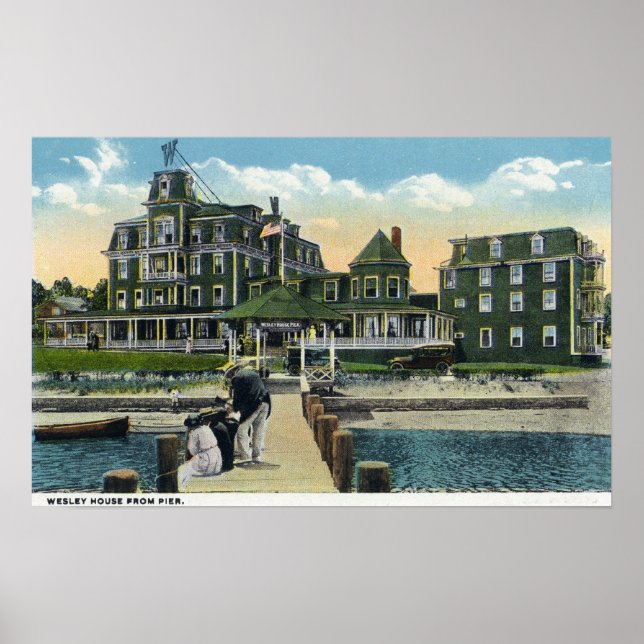 Poster Martha's Vineyard, Pier View da Wesley House (Frente)