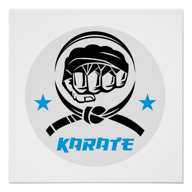 Pôster Martial Arts Karate Black Belt (Frente)