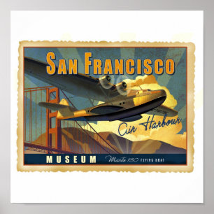 Poster Martin 130 Barco Voador