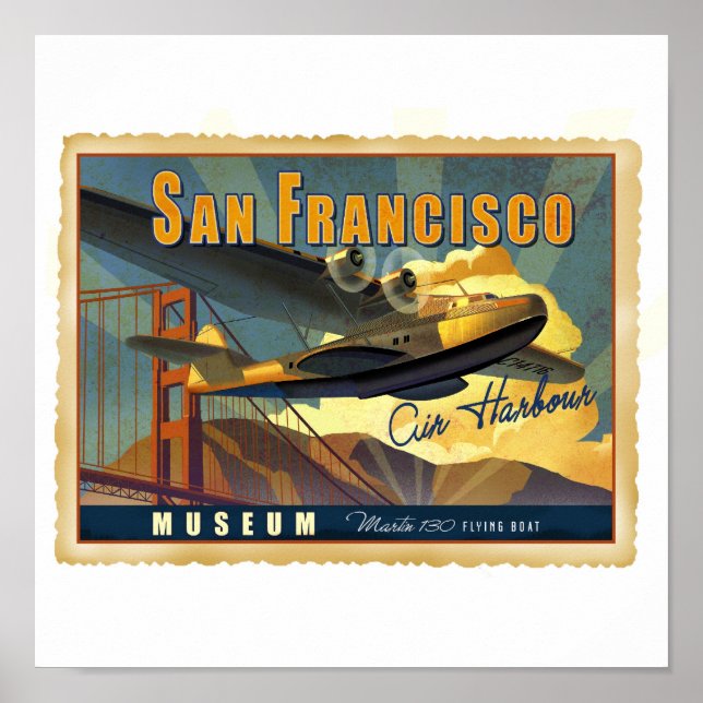 Poster Martin 130 Barco Voador (Frente)