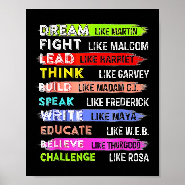 Poster Martin Black History Month Black Afro African Chee (Frente)