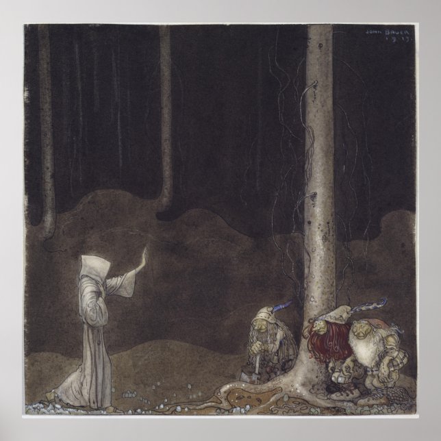 Poster Martin e os Três Troll John Bauer (Frente)