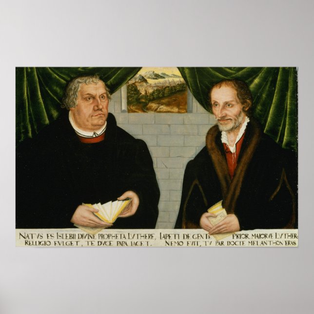 Pôster Martin Luther e Philip Melanchthon (Frente)